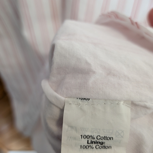 Madewell Rose & White Stripe Cold Shoulder Shift Dress Size Medium - Picture 3 of 4